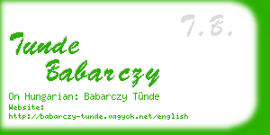 tunde babarczy business card